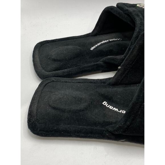 ALEXANDER WANG Women's Black-White Lana Padded Logo Slide Slippers SZ 41(US11) - Picture 9 of 11